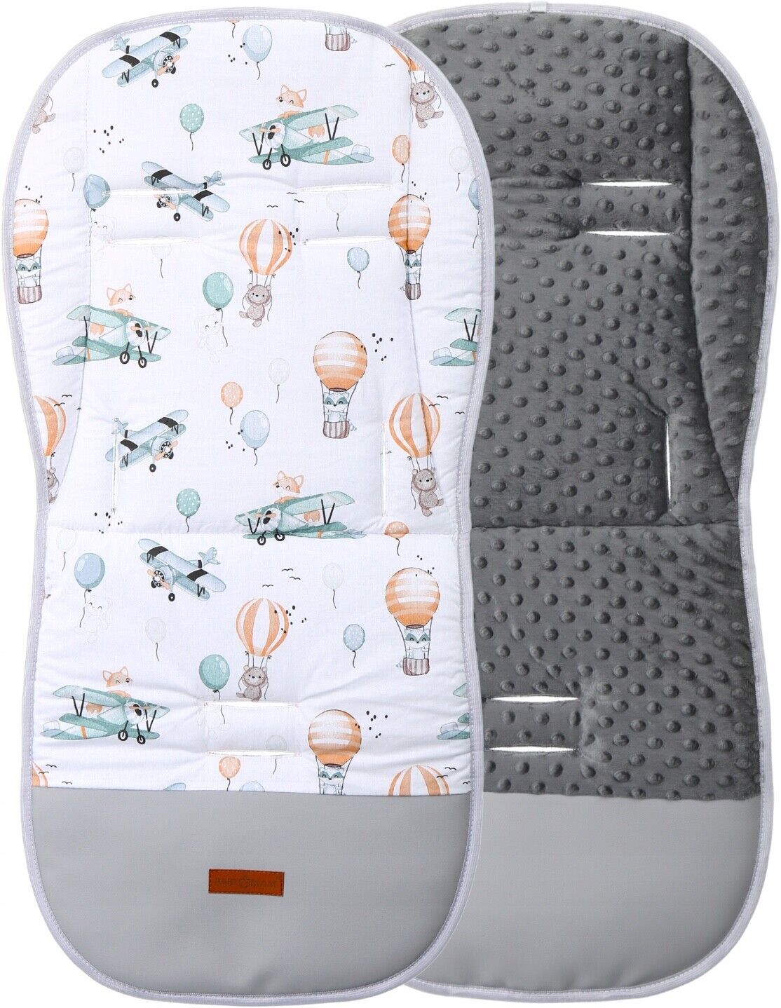 Universal Double Sided Pram Seat Liner Pushchair Buggy GRAPHITE/ Dreamy Flight