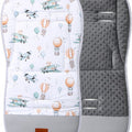 Universal Double Sided Pram Seat Liner Pushchair Buggy GRAPHITE/ Dreamy Flight