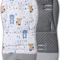 Universal Double Sided Pram Seat Liner Pushchair Buggy GRAPHITE/Forest Friends