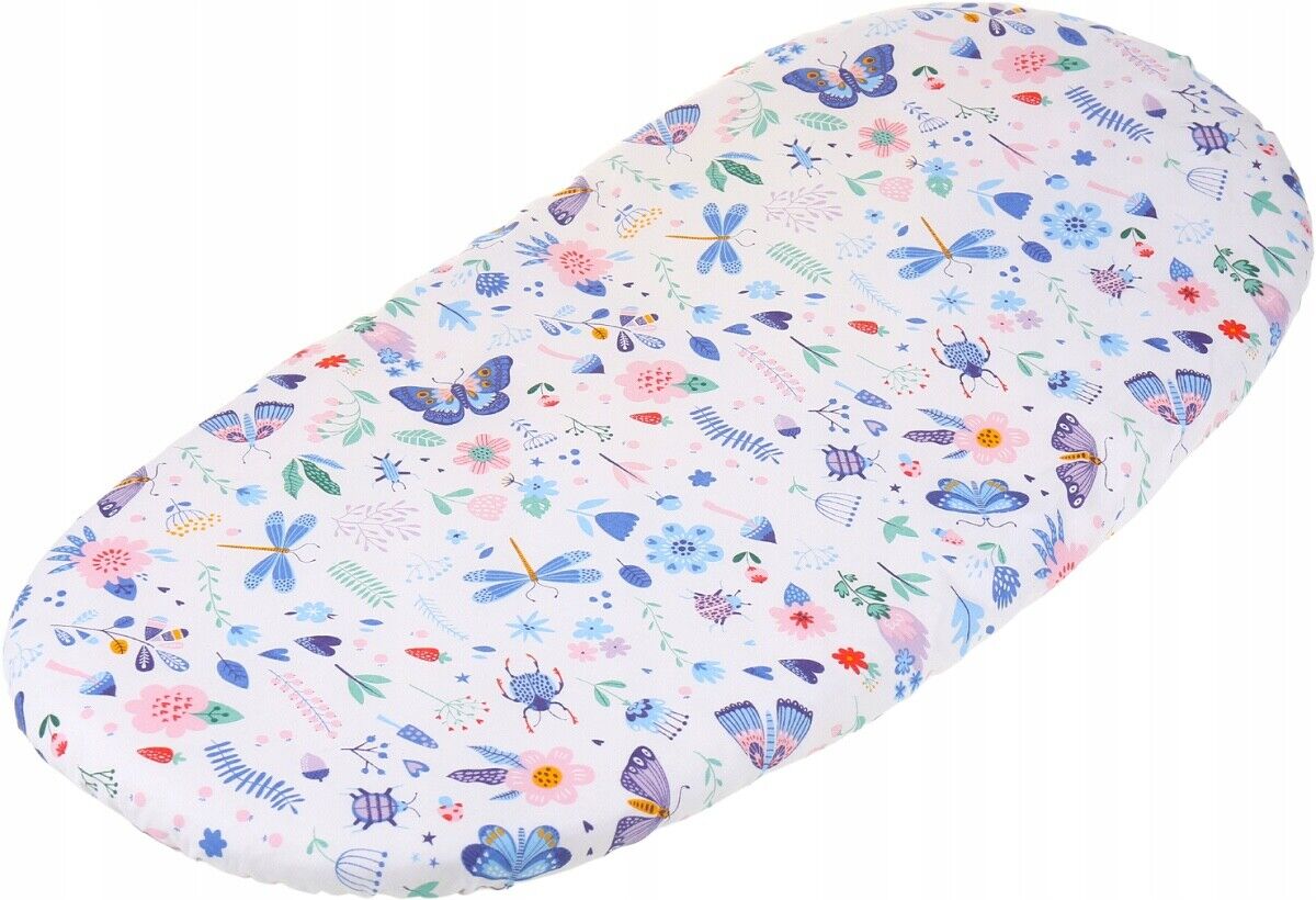 80x38cm Fitted Sheet 100% Cotton for Baby Moses Basket Pram On the Meadow