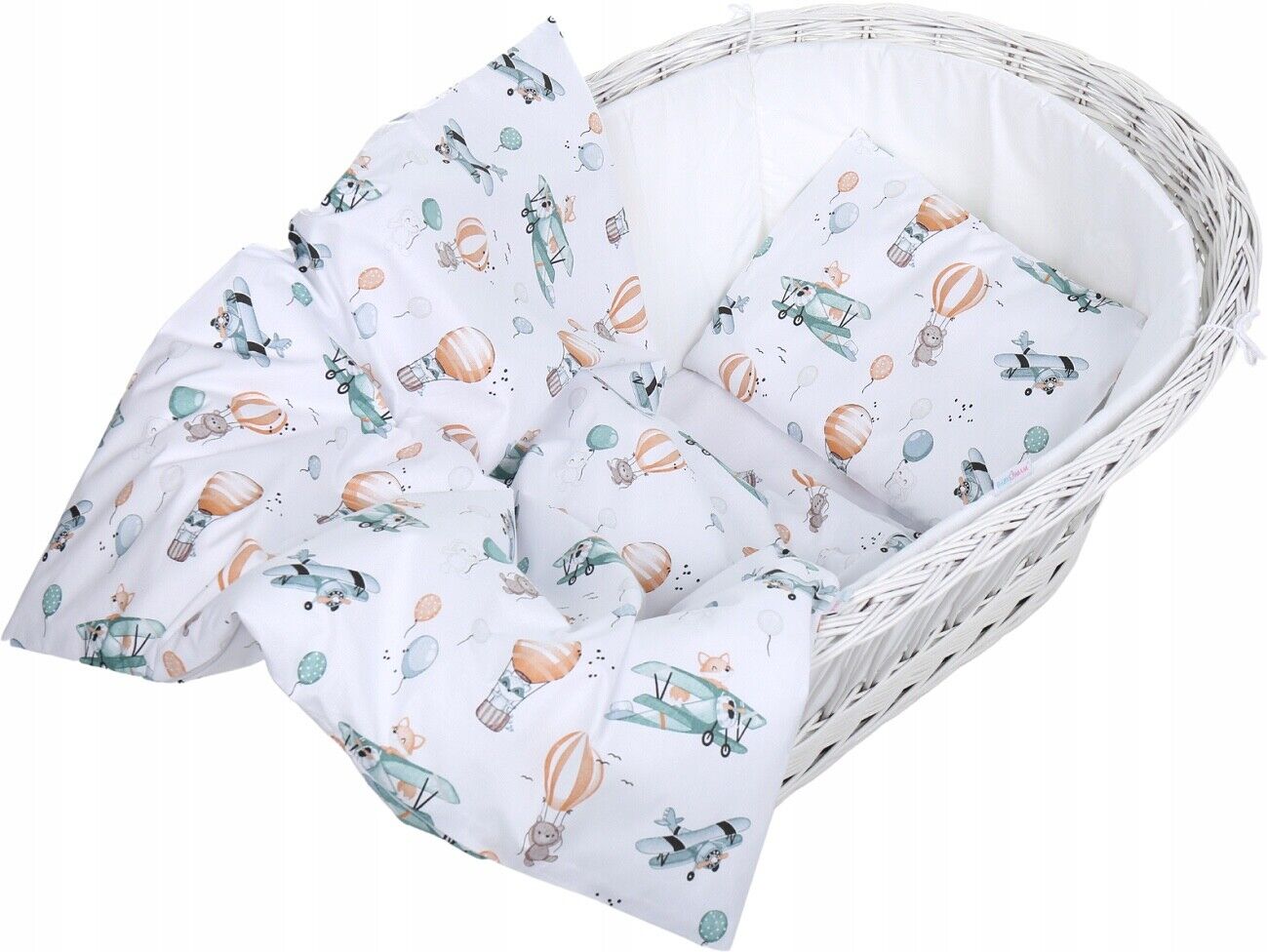 Baby 2pc Bedding Set fit Cradle/Moses basket/Pushchair 70x80cm Dreamy Flight
