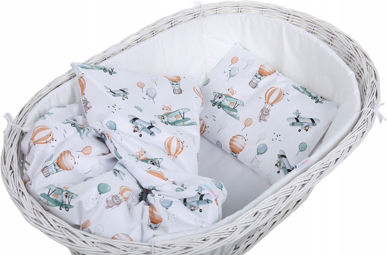 Baby 2pc Bedding Set fit Cradle/Moses basket/Pushchair 70x80cm Dreamy Flight