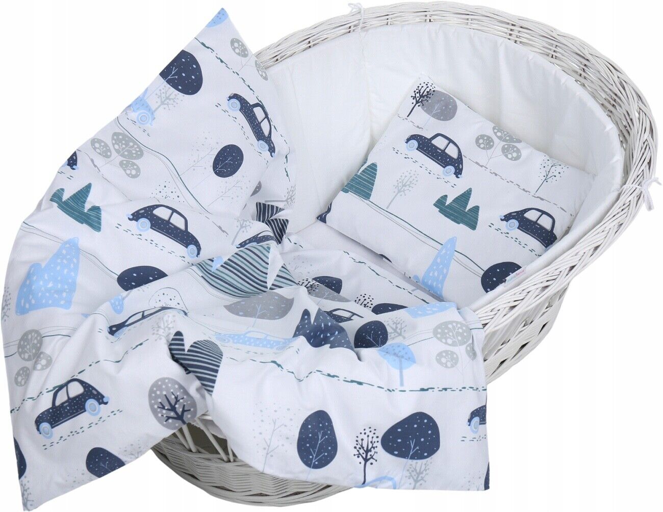 Baby 2pc Bedding Set fit Crib/Cradle/Moses basket/Pushchair 70x80cm Retro Cars