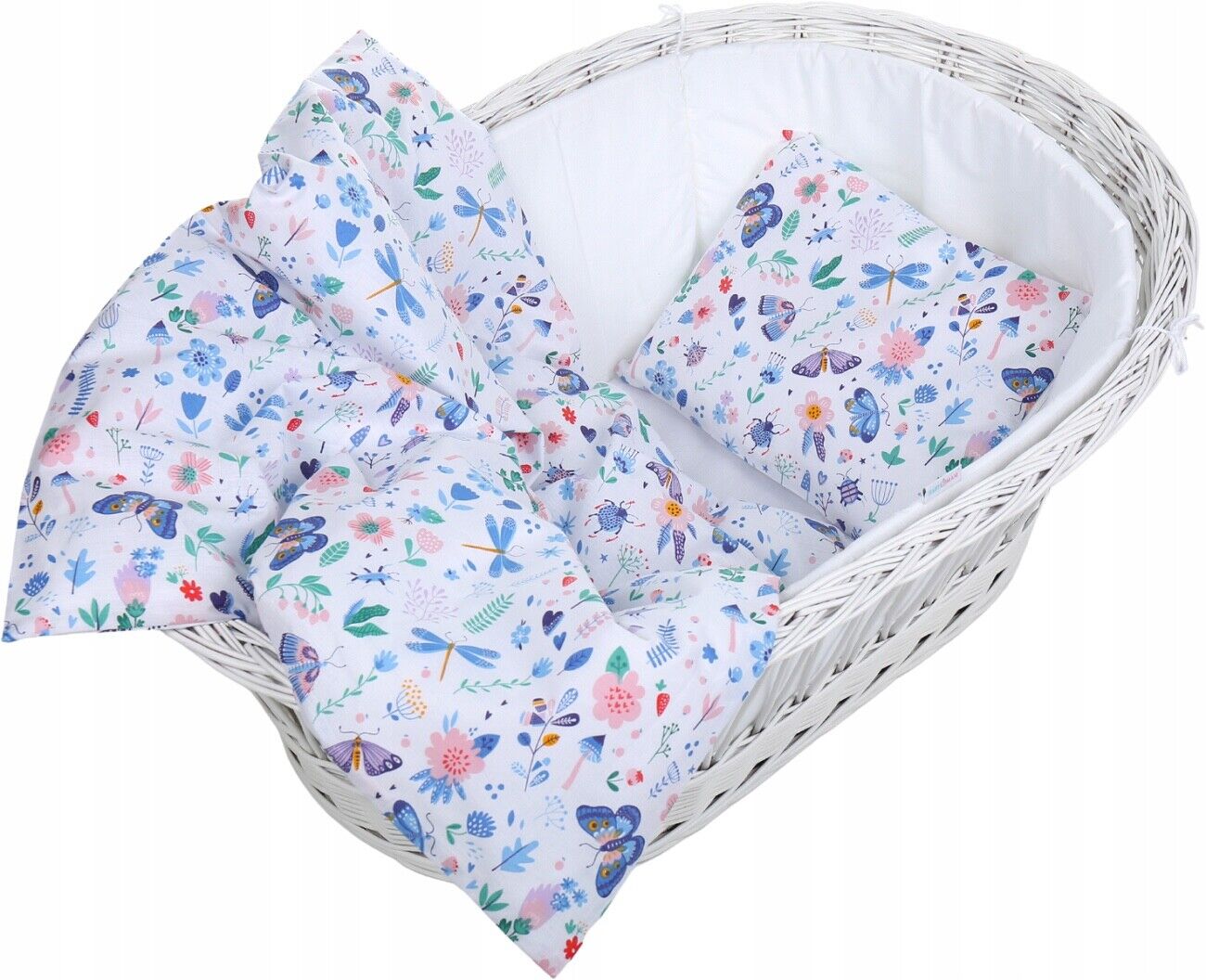 Baby 2pc Bedding Set fit Crib/Cradle/Moses basket/Pushchair 70x80cm On Meadow