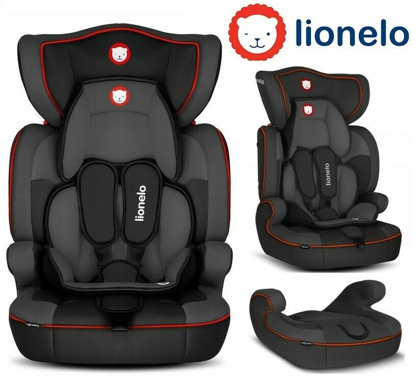 Child Car Seat Kids Support Baby Toddler Safety Booster 9-36Kg Levi Plus Lionelo Sporty Black