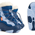 DEMAR Baby Kids Snow Winter Boots Woollen Fur - Blue