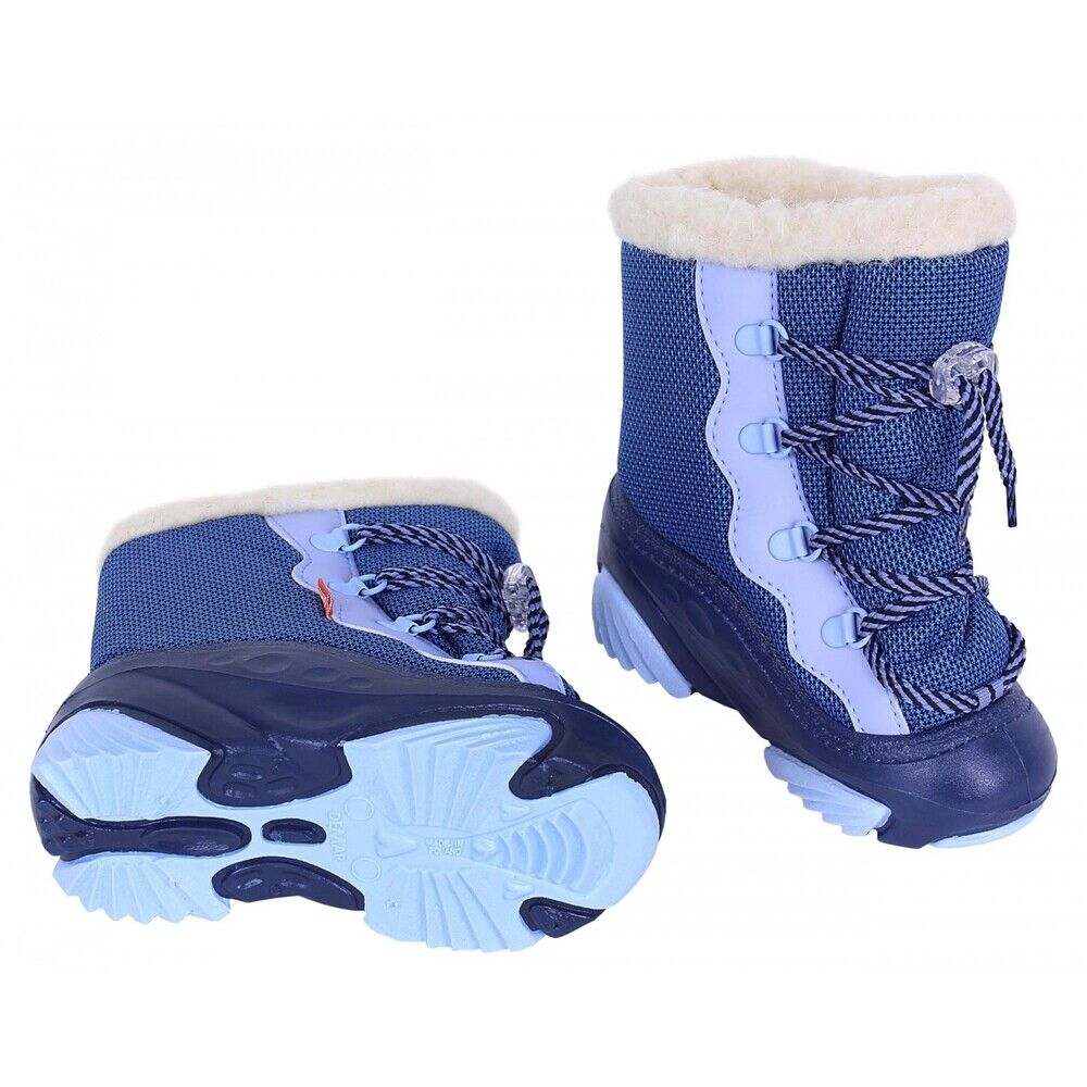 DEMAR Baby Kids Snow Winter Boots Woollen Fur - Blue