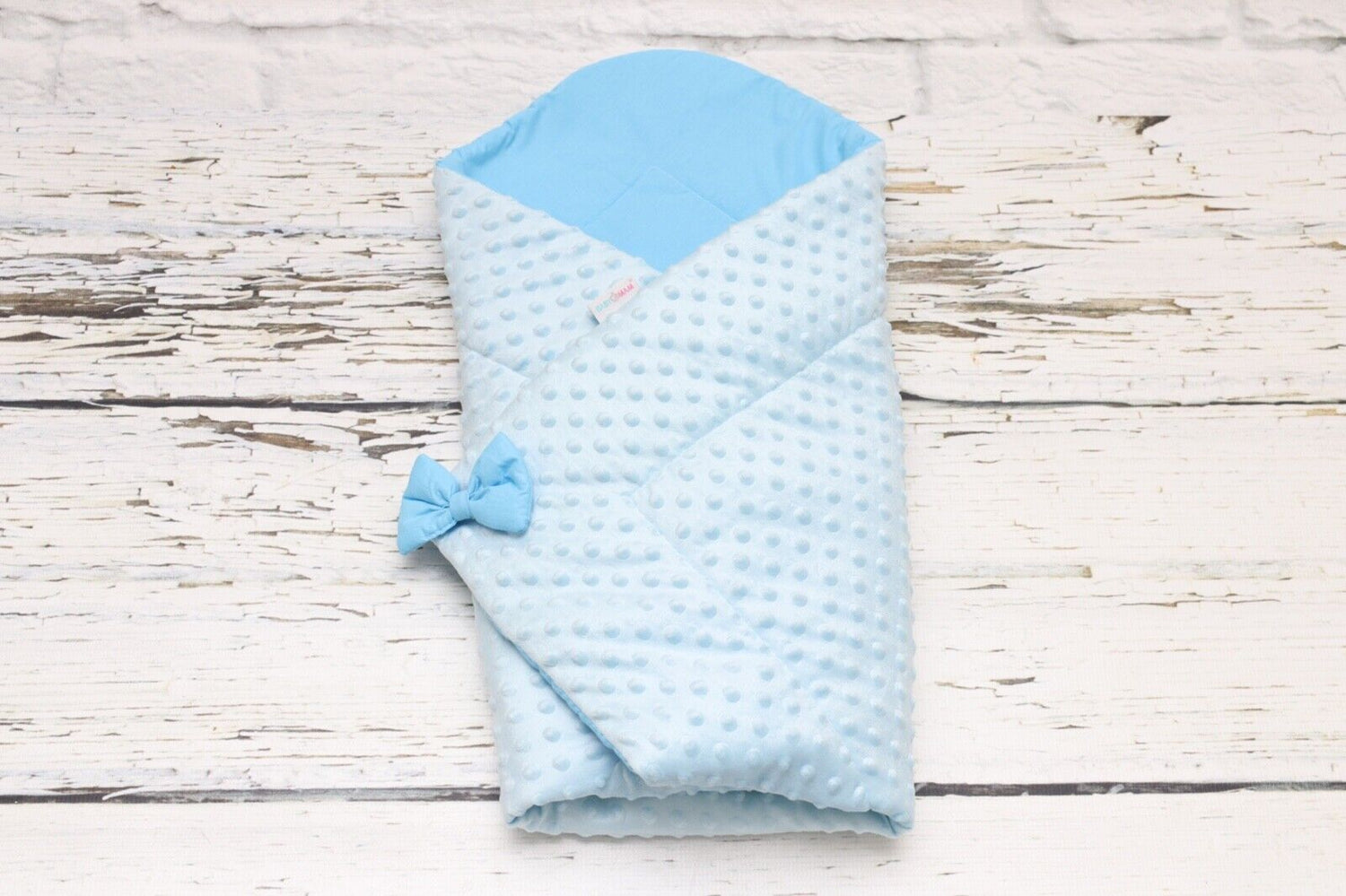 Baby Swaddle wrap Newborn Soft Warm Dimple Infant bedding Blue/Blue