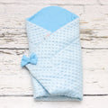 Baby Swaddle wrap Newborn Soft Warm Dimple Infant bedding Blue/Blue