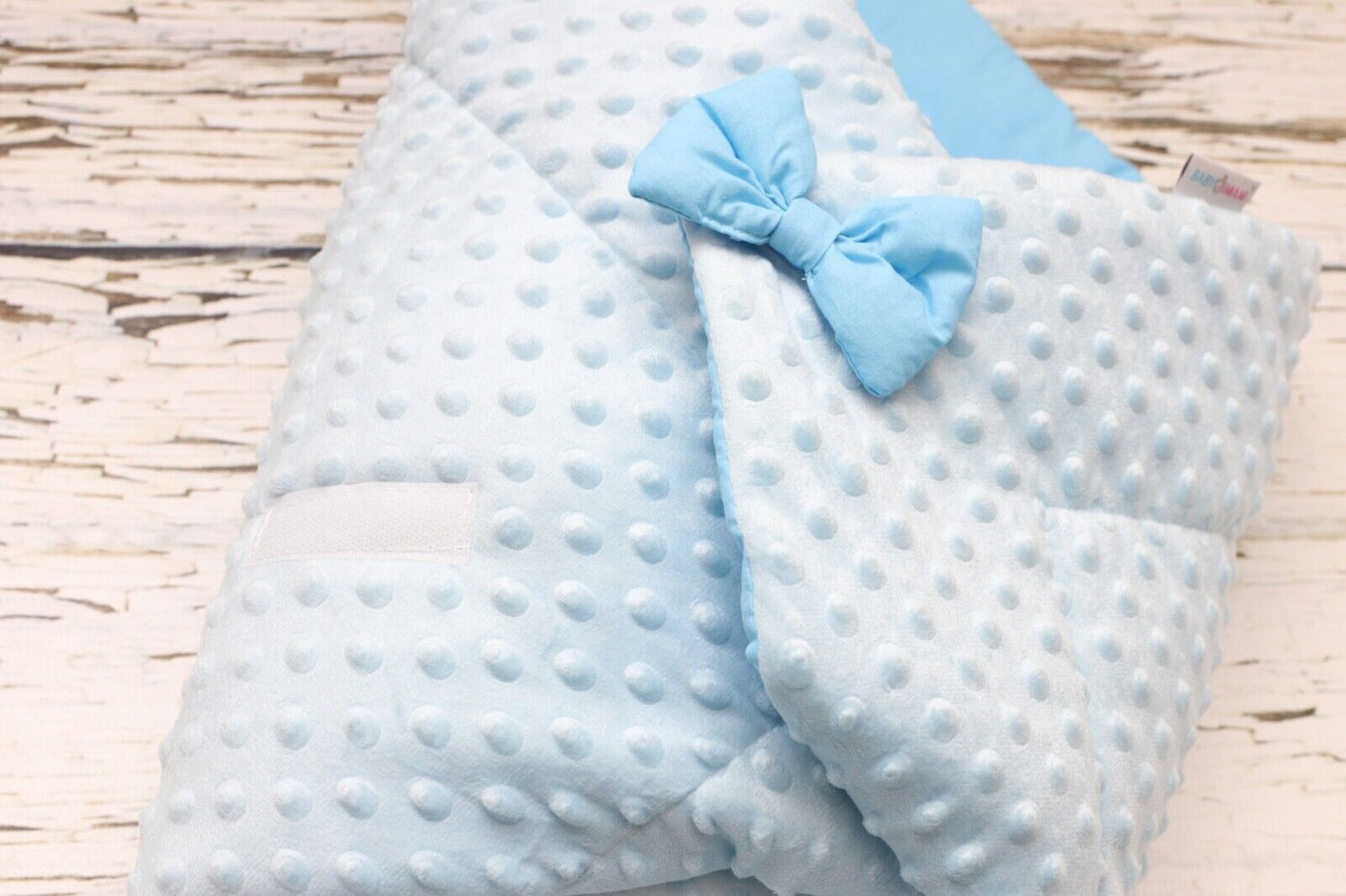 Baby Swaddle wrap Newborn Soft Warm Dimple Infant bedding Blue/Blue
