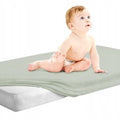 Jersey Fitted Sheet Stretchy Soft 100% Cotton for Baby Cot 120x60cm Light Sage