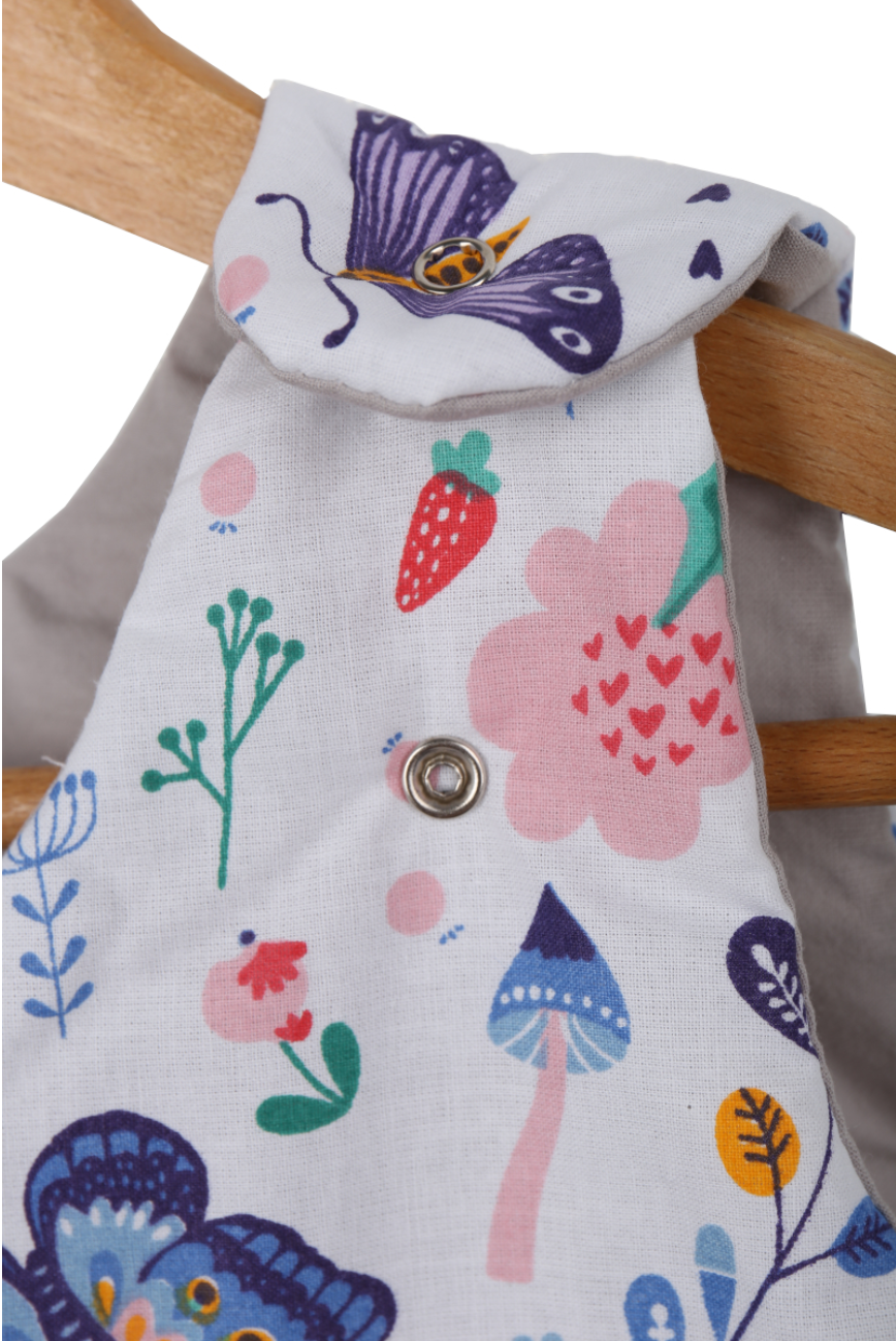 Baby Cotton Sleeping Bag Double Sided Sleepsack Quilted 1.0 Tog On the Meadow