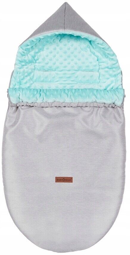 Stroller Buggy Dimple Light Grey/Mint Universal Hooded Footmuff Pushchair