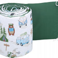 Cot Liner 180cm fit Cot 120x60cm 100% Cotton Baby Nursery Camping/Green