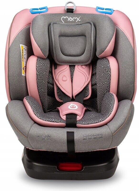 MoMi TORDI Pink Car Seat Child Baby Swivel Base Isofix 360° Booster 0-36Kg