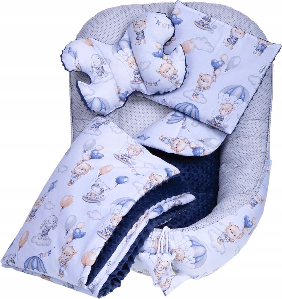 Baby 6pc Walk in the clouds  Double-sided Soft Cocoon Infant Nest Bed Cushion