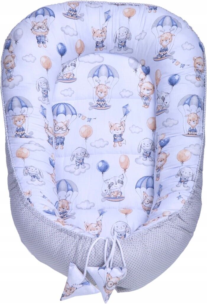 Baby 6pc Walk in the clouds Double-sided Soft Cocoon Infant Nest Bed Cushion