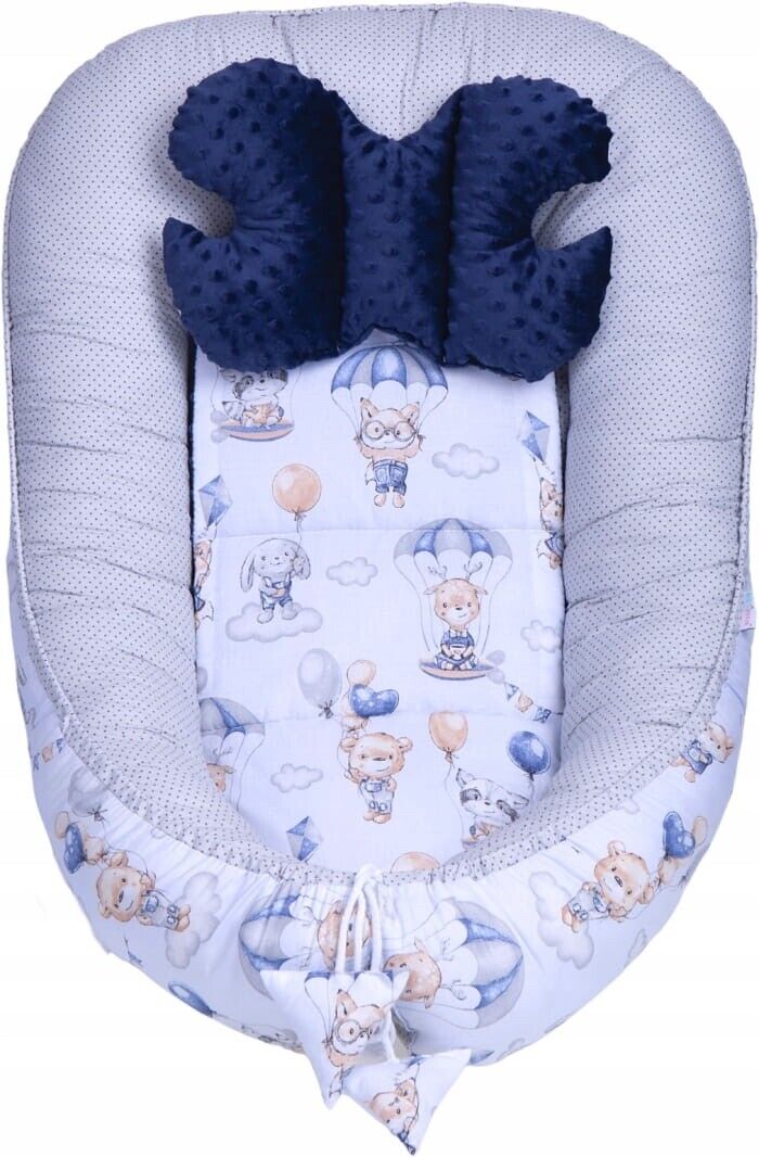 Baby 6pc Walk in the clouds Double-sided Soft Cocoon Infant Nest Bed Cushion
