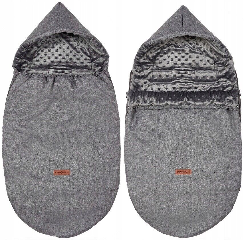Dimple Dark Grey/Graphite Universal Hooded Footmuff Pushchair Stroller Buggy