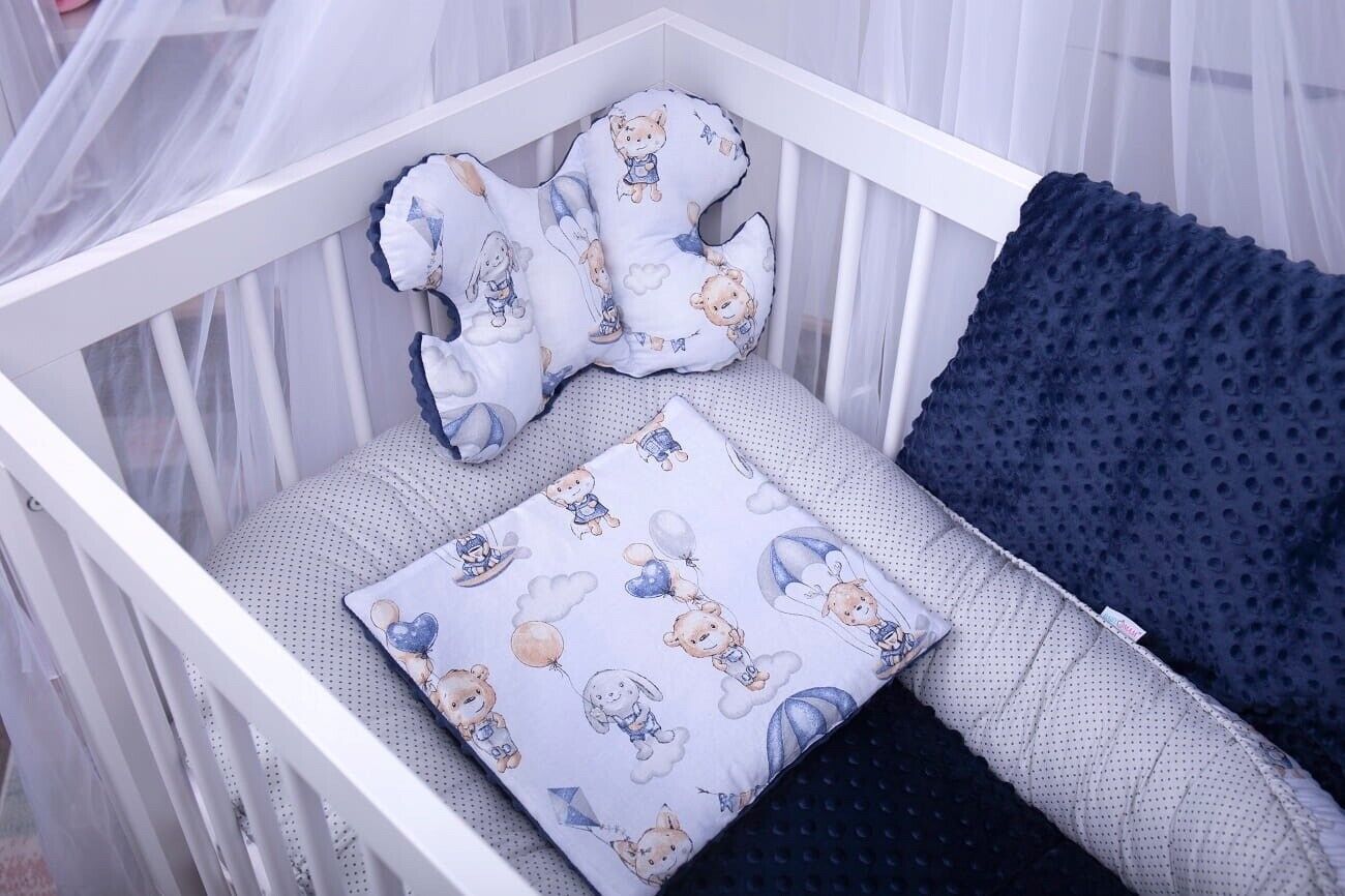 Baby 6pc Walk in the clouds Double-sided Soft Cocoon Infant Nest Bed Cushion