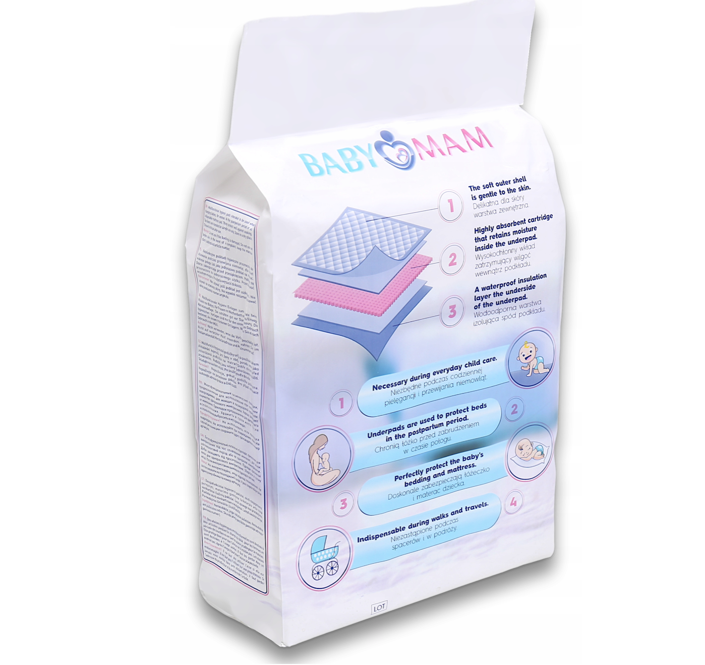 Baby Disposable Changing Mats Under pads Bed Cot Waterproof 60 x 40cm 15 sheets