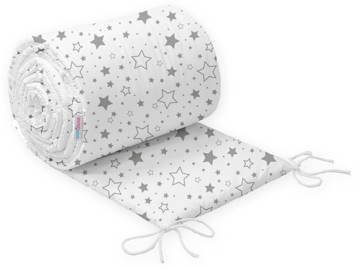Padded 260cm Milky Way Cot Liner To Fit Crib Baby Nursery All round Cotton
