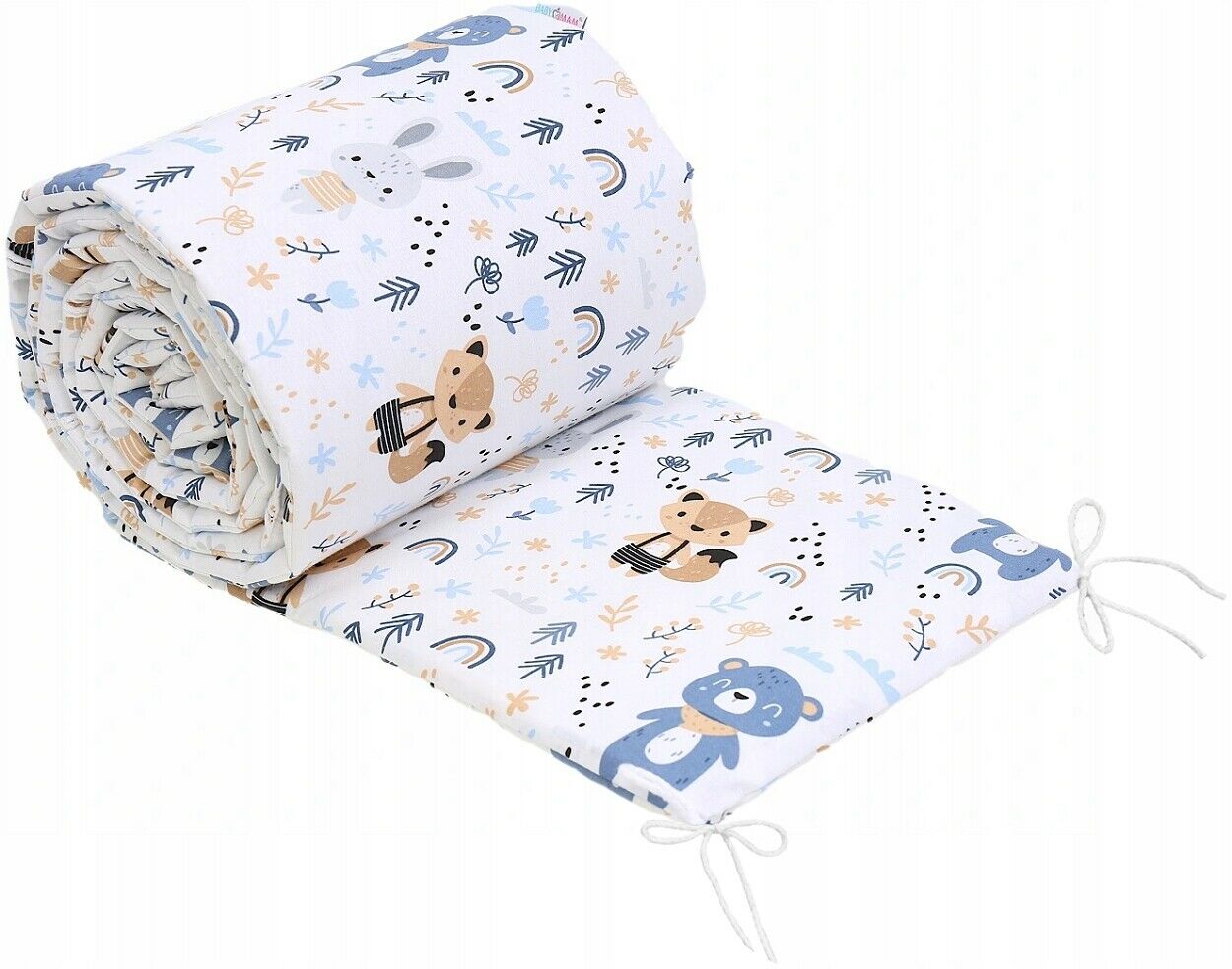 Baby Forest friends Padded Bumper Straight 180cm for COT 100% Cotton Bedding