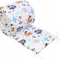 Baby BOHO Animals Navy Padded Bumper Fit Crib All-round 260cm Straight Cotton