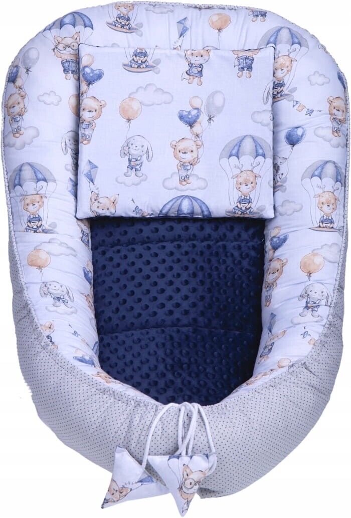 Baby 6pc Walk in the clouds Double-sided Soft Cocoon Infant Nest Bed Cushion