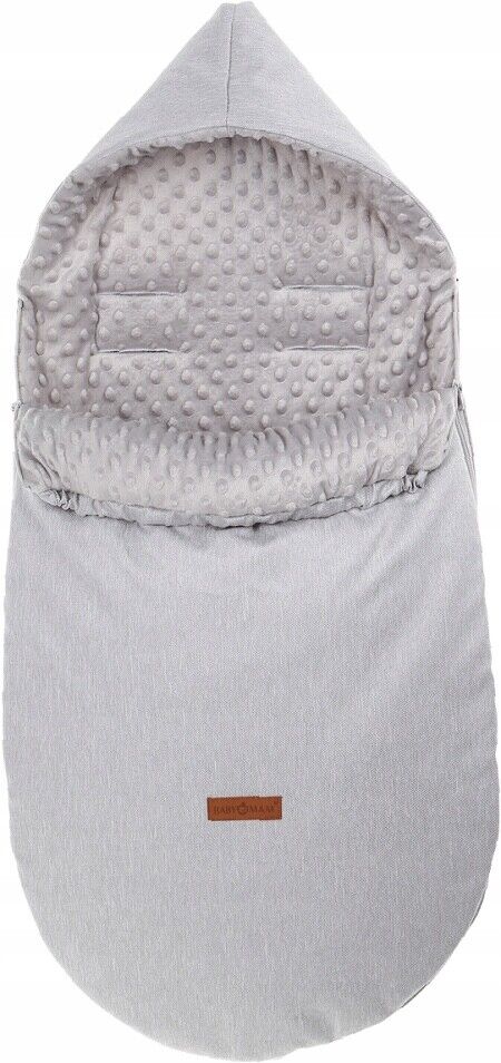 Dimple Light Grey/Grey Universal Hooded Footmuff Pushchair Stroller Buggy