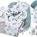 Baby 6pc Double-sided Soft Cocoon Infant Sleep Nest Bed Cushion SAGE/On Safari