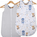 Baby Cotton Sleeping Bag Double Sided Sleepsack Quilted 1.0 Tog Forest Friends