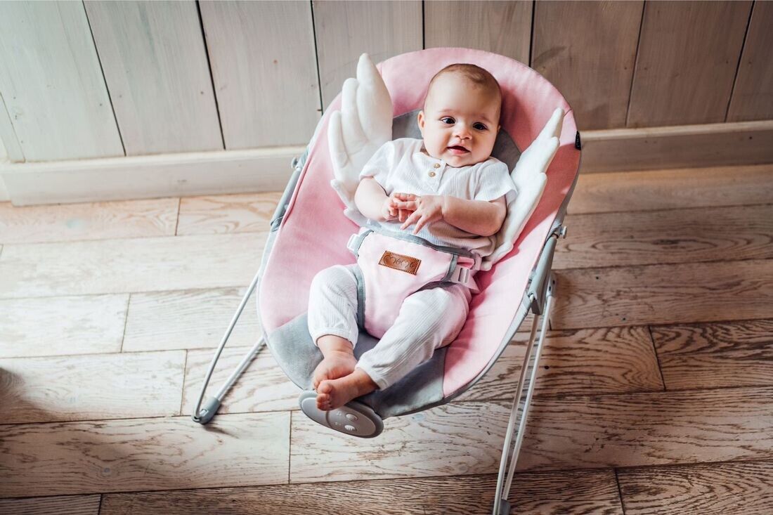 Baby Bouncer MOMI TULI Rocking Chair with music and vibration Pink Wings