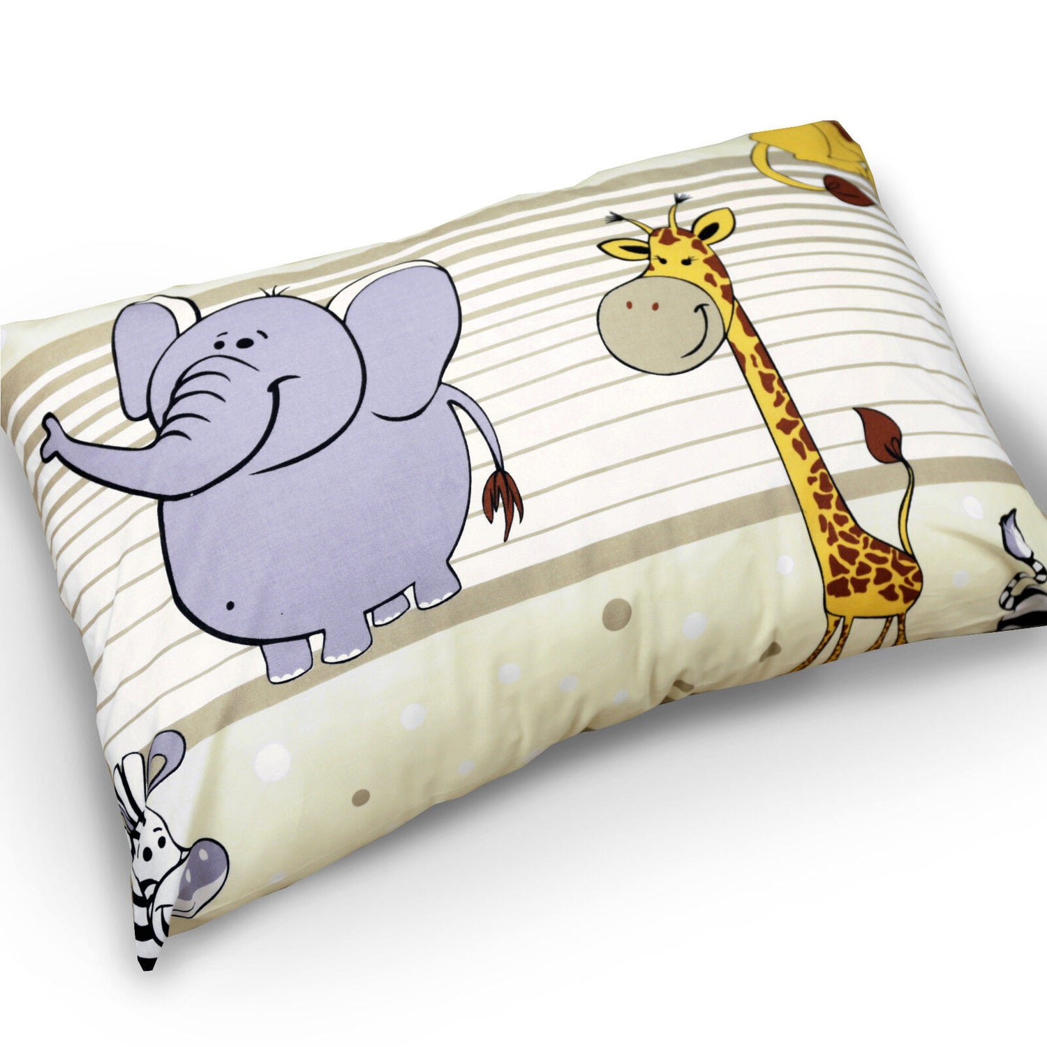 Baby Pillow case with zipper closure 60x40cm Cotton ANTI-ALLERGENIC Safari Beige