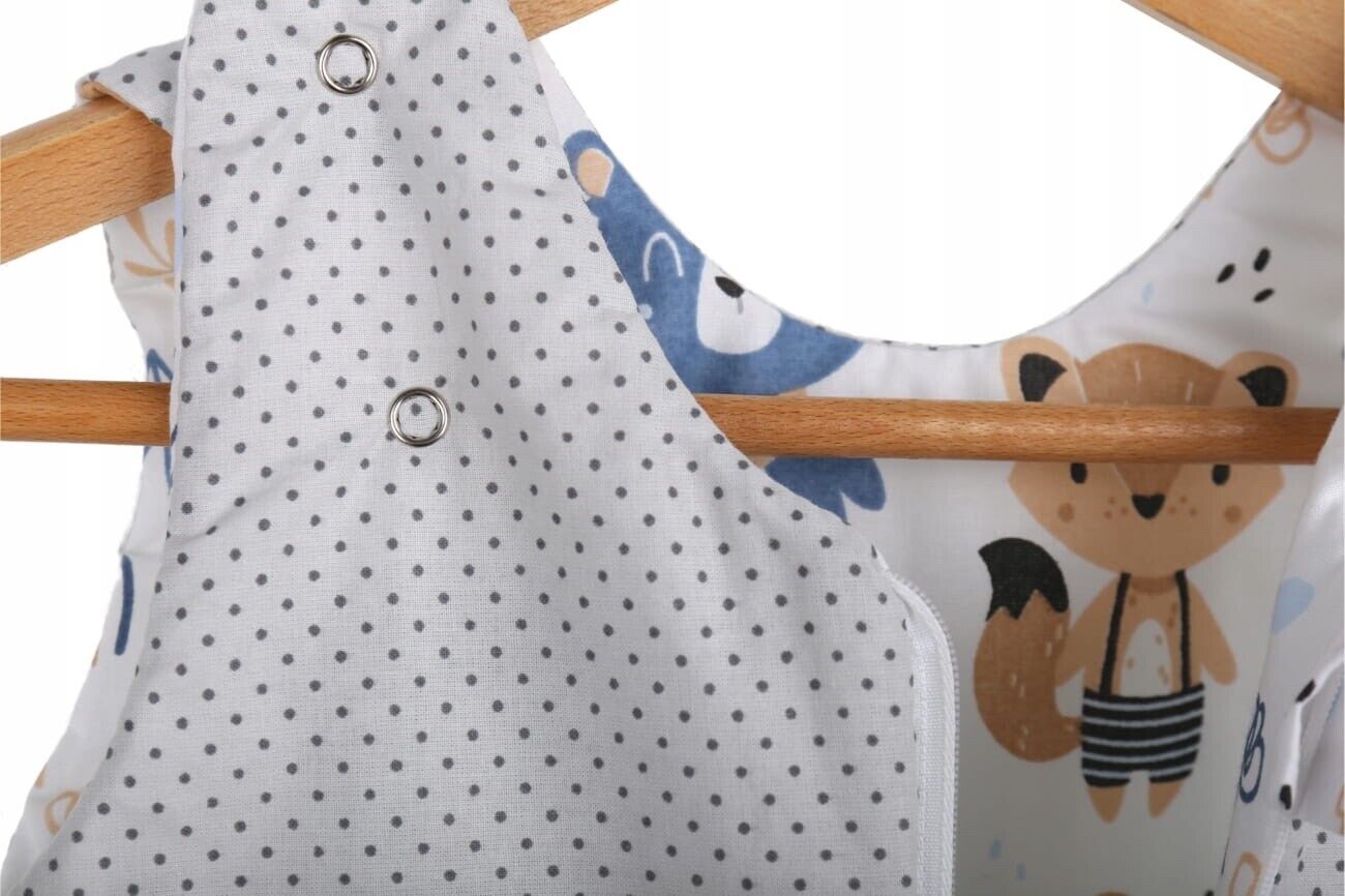 Baby Cotton Sleeping Bag Double Sided Sleepsack Quilted 1.0 Tog Forest Friends