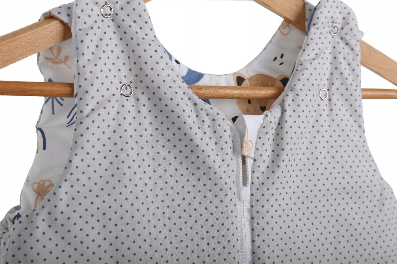 Baby Cotton Sleeping Bag Double Sided Sleepsack Quilted 1.0 Tog Forest Friends