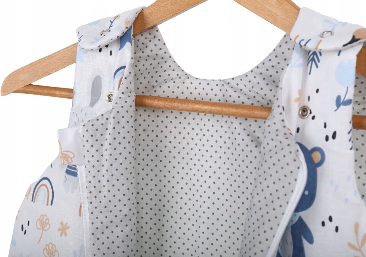 Baby Cotton Sleeping Bag Double Sided Sleepsack Quilted 1.0 Tog Forest Friends