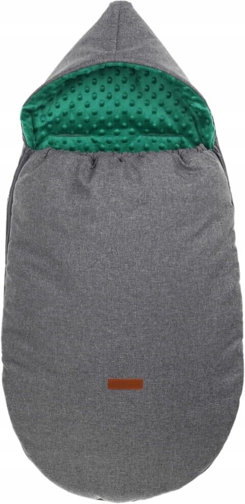 Dimple Dark Grey/Green Universal Hooded Footmuff Pushchair Stroller Buggy