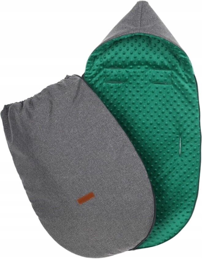 Dimple Dark Grey/Green Universal Hooded Footmuff Pushchair Stroller Buggy