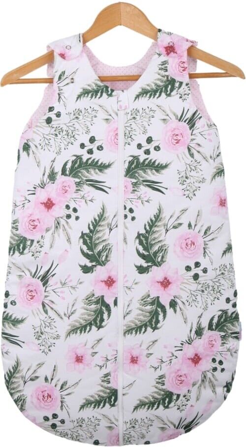 Baby Cotton Sleeping Bag Double Sided Sleepsack Quilted 1.0 Tog Garden Flowers