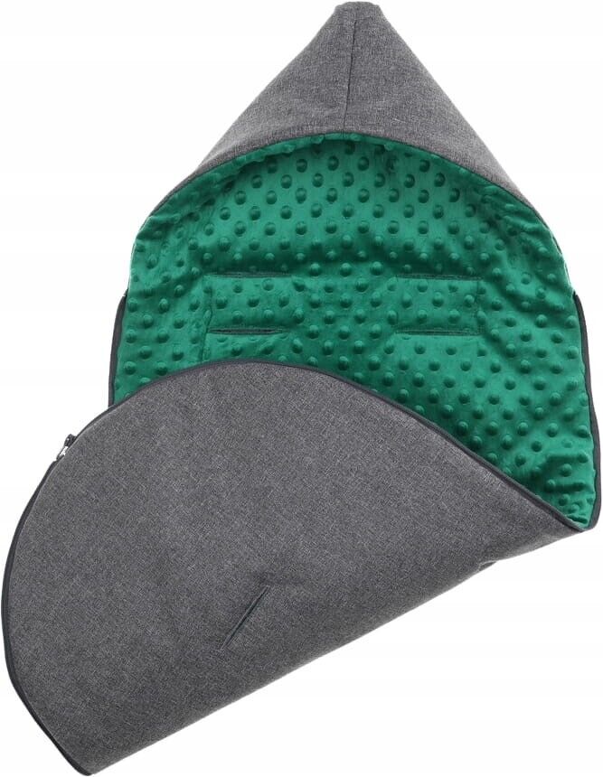 Dimple Dark Grey/Green Universal Hooded Footmuff Pushchair Stroller Buggy