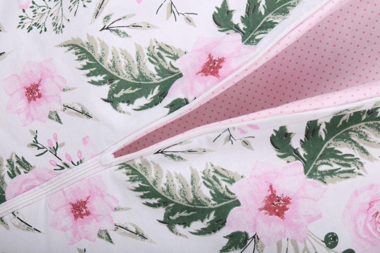 Baby Cotton Sleeping Bag Double Sided Sleepsack Quilted 1.0 Tog Garden Flowers