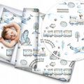 2pc Baby Bedding Duvet Cover Set fit Cot Cotton 120x90cm Retro Locomotive