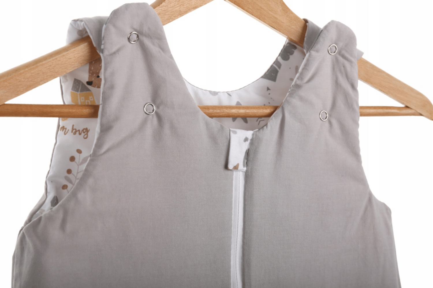 Baby Cotton Sleeping Bag Double Sided Sleepsack Quilted 1.0 Tog Deer And Friends