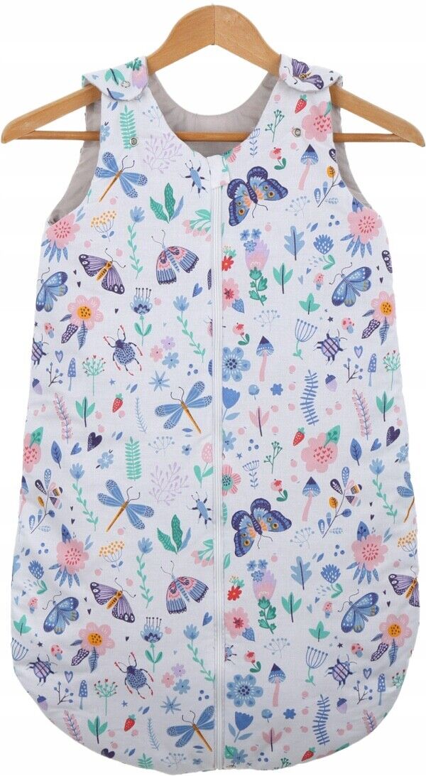 Baby Cotton Sleeping Bag Double Sided Sleepsack Quilted 1.0 Tog On the Meadow