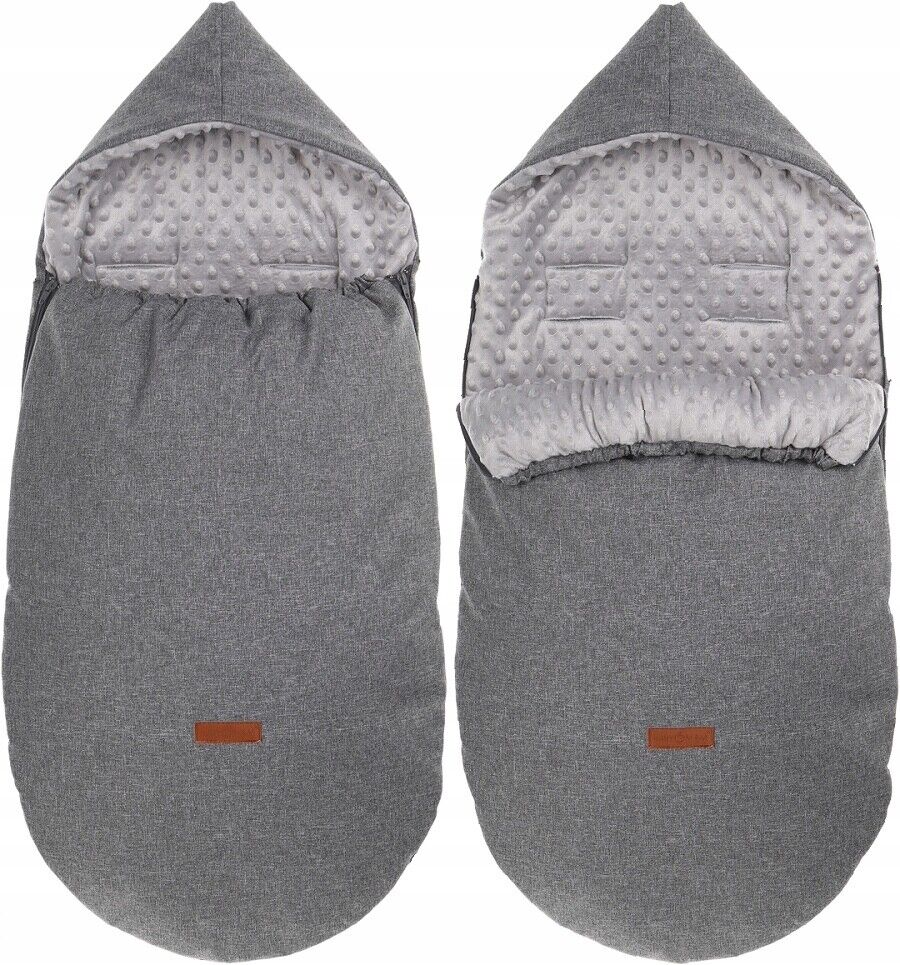 Dimple Dark Grey/Grey Universal Hooded Footmuff Pushchair Stroller Buggy