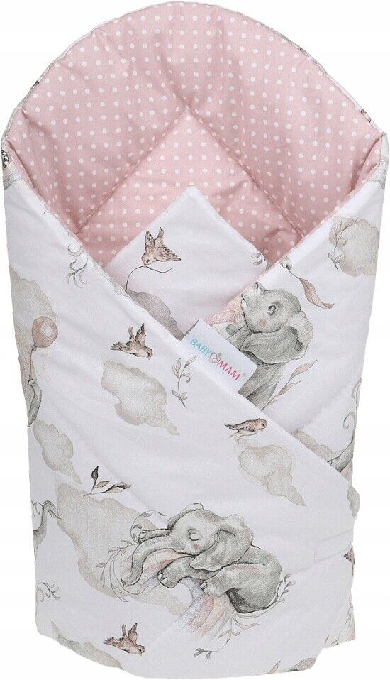 Baby Elephant on the cloud  Swaddle Wrap Newborn Bedding Blanket Sleeping Bag