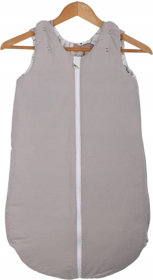 Baby Cotton Sleeping Bag Double Sided Sleepsack Quilted 1.0 Tog Green Glade/Grey