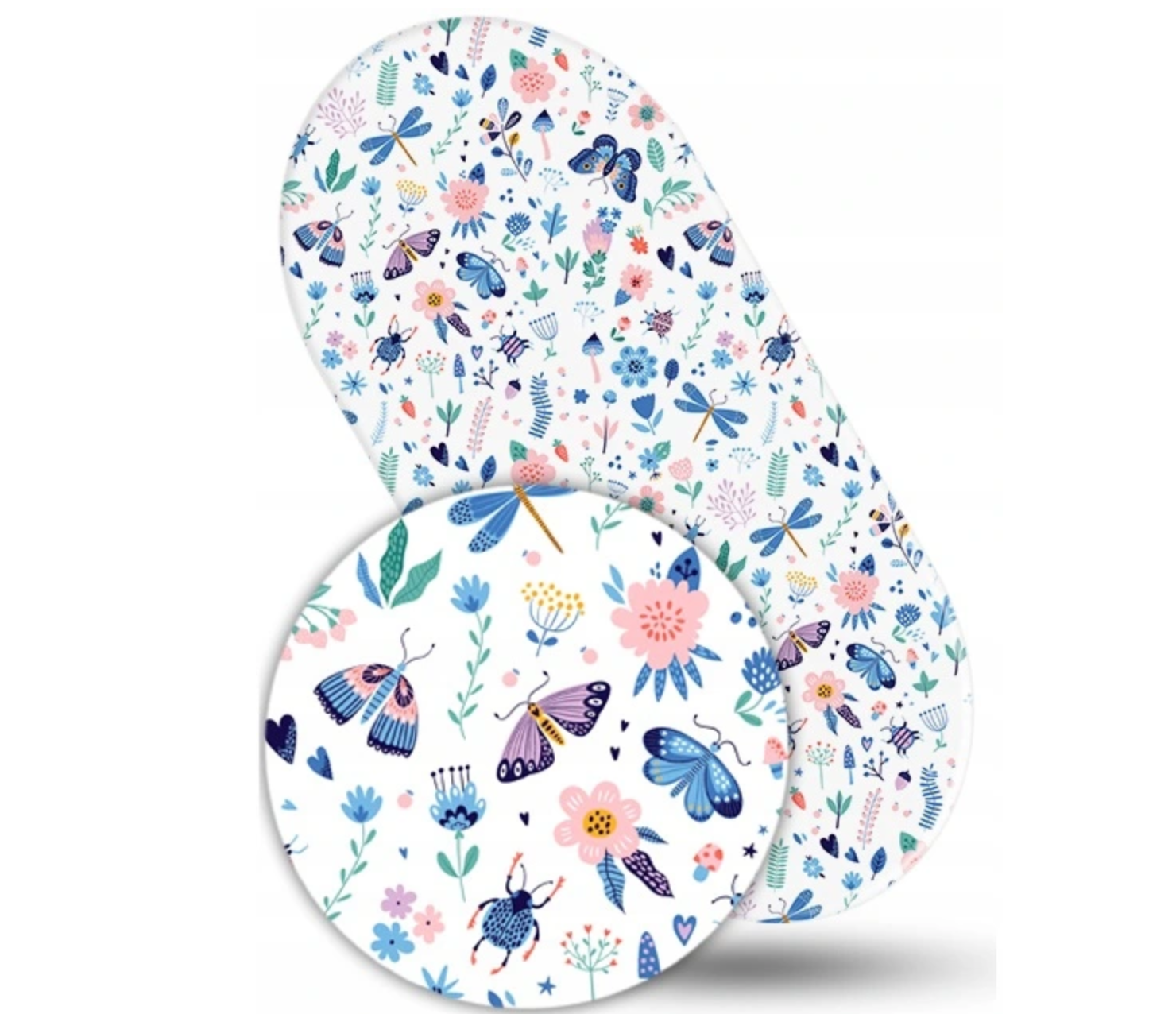 80x38cm Fitted Sheet 100% Cotton for Baby Moses Basket Pram On the Meadow