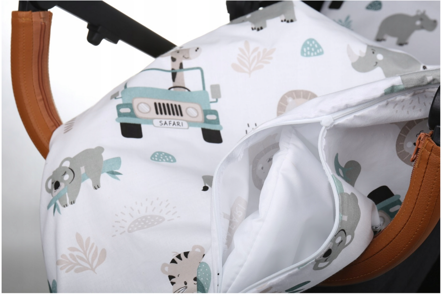 Baby 2pc Bedding Set fit Crib/Cradle/Moses basket/Pushchair 70x80cm On Safari